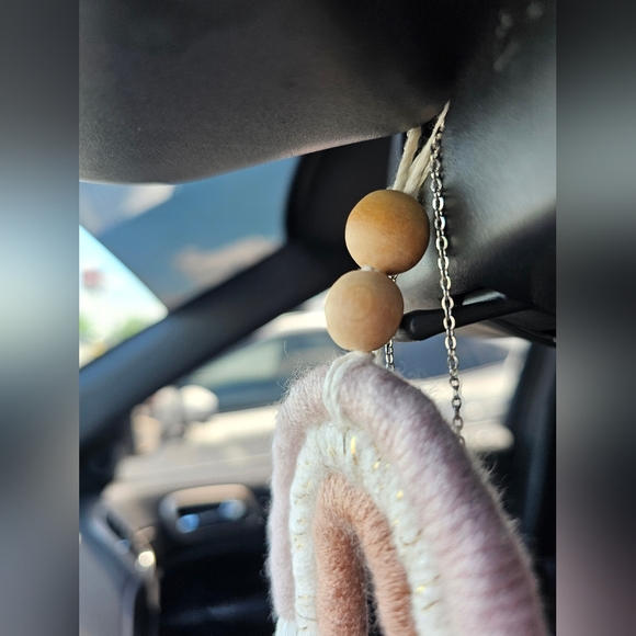 Pink and White Rainbow Keychain - Picture 3 of 3